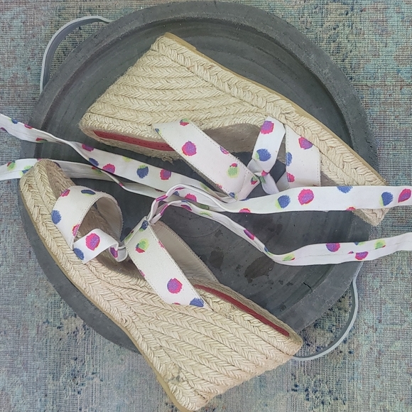 MARC JACOBS JUTE WEDGE SANDALS - Picture 4 of 12